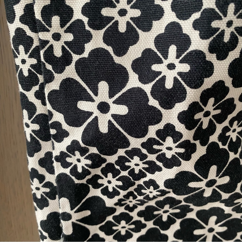 Vintage moschino jeans hippy florals low rise flare pant black white - Picture 8 of 11